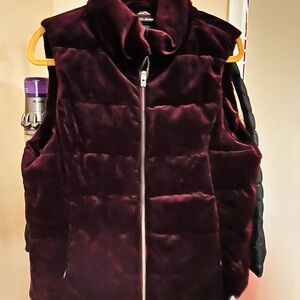 ZeroXposur Women's Velvet Puffer Vest - Deep Wine